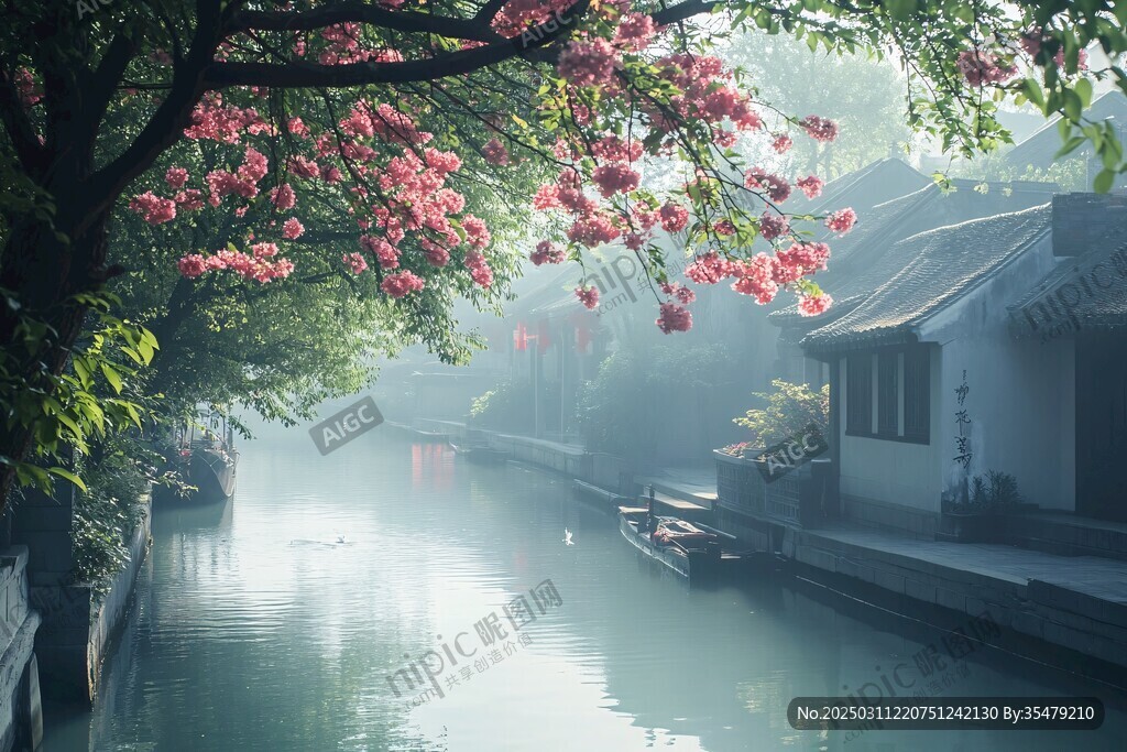 江南水乡的春日韵味