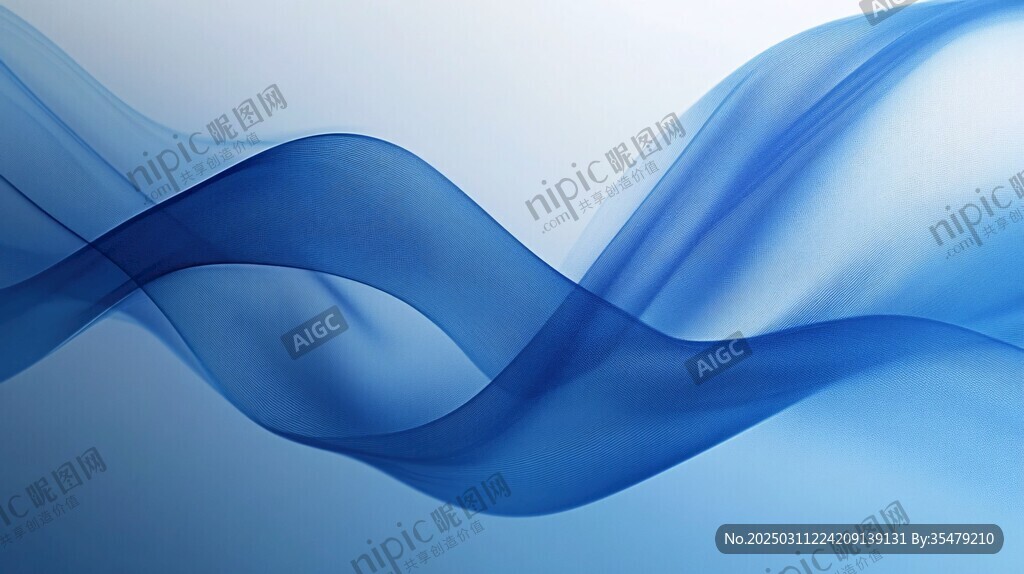 抽象的蓝色波浪