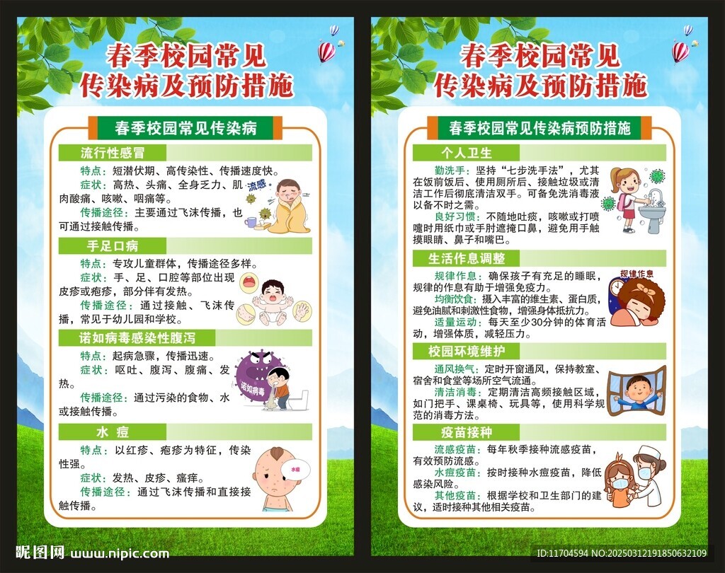 传染病预防知识海报