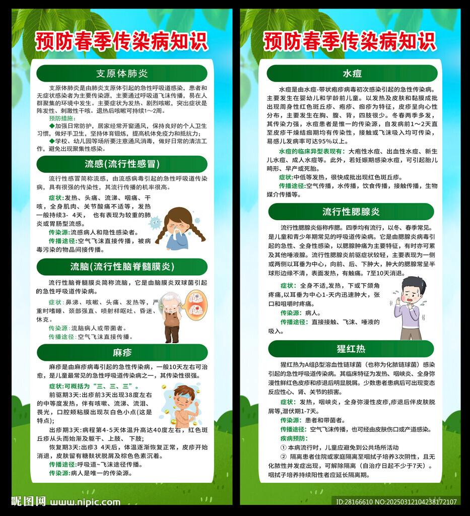 传染病预防知识展架