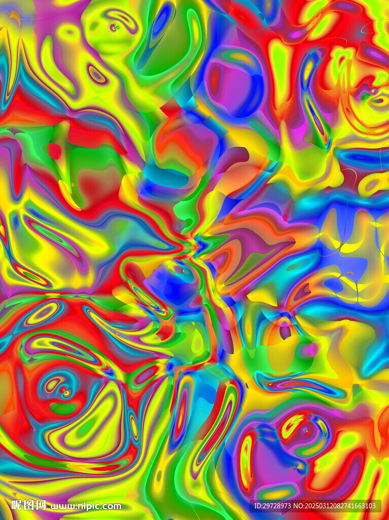 彩色流体装饰画