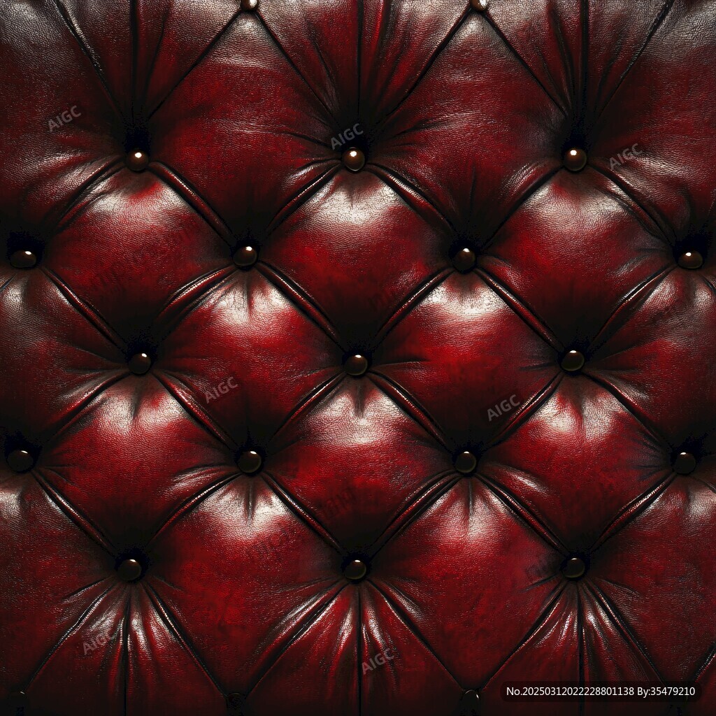奢华红皮 Chesterfield 沙发