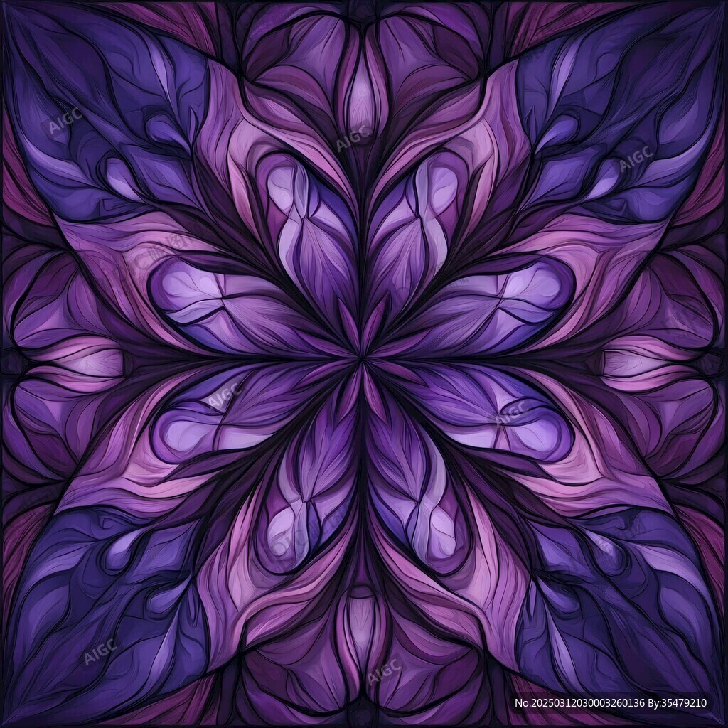 紫色玻璃花纹