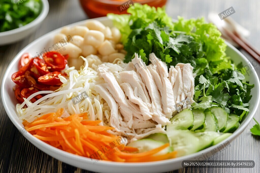 美味鸡肉蔬菜碗