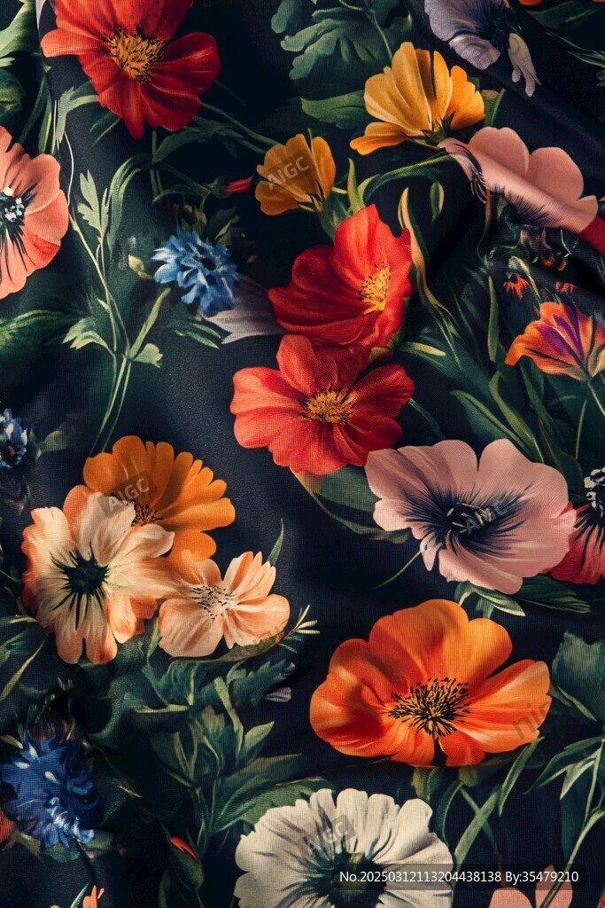绚丽花卉图案