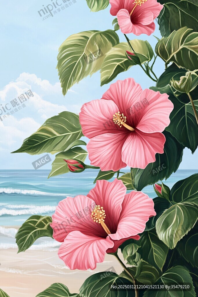 海边的木槿花