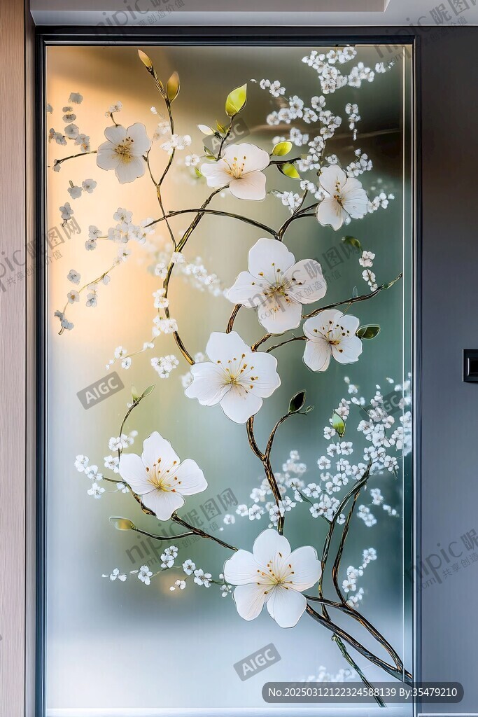 春日里 玻璃上的花卉艺术