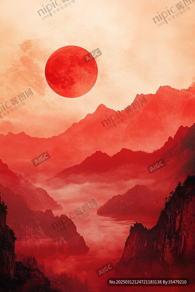 红月照山谷
