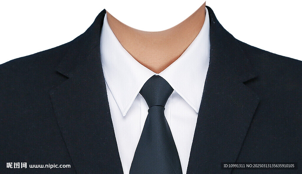 男深色领带西服西装衣服素材