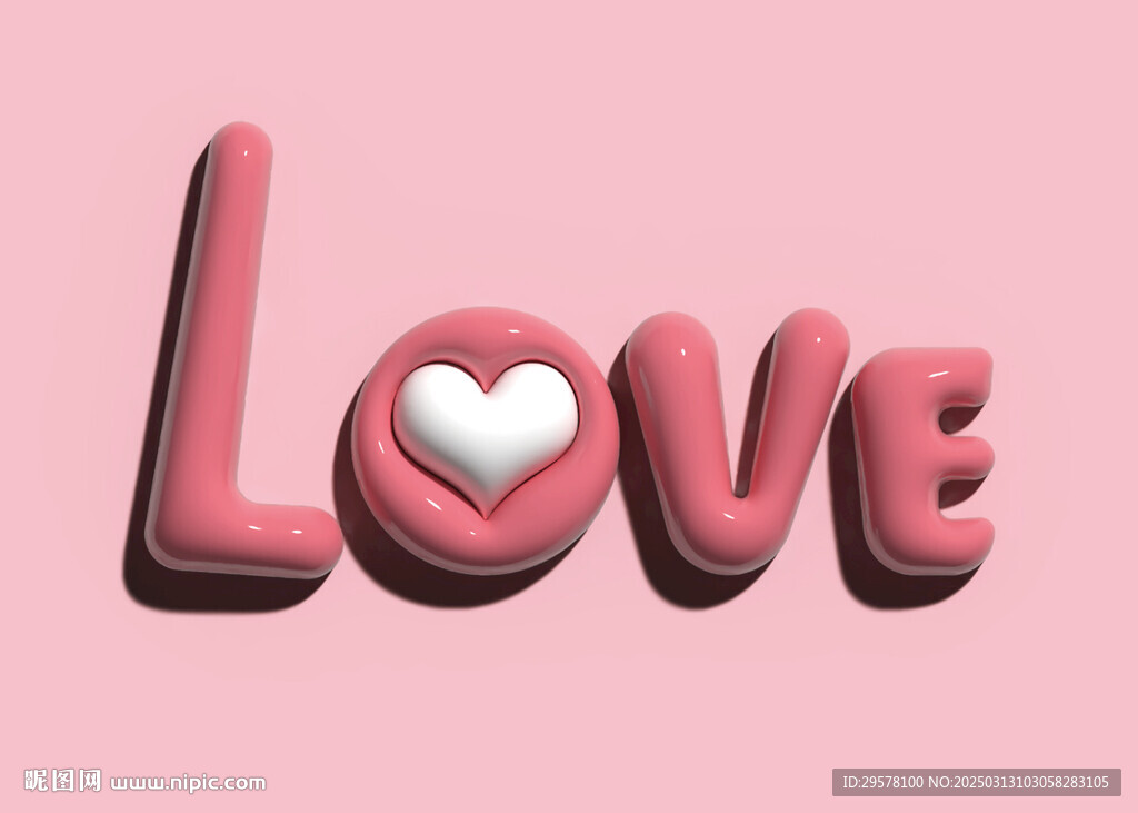 英文单词LOVE字体设计