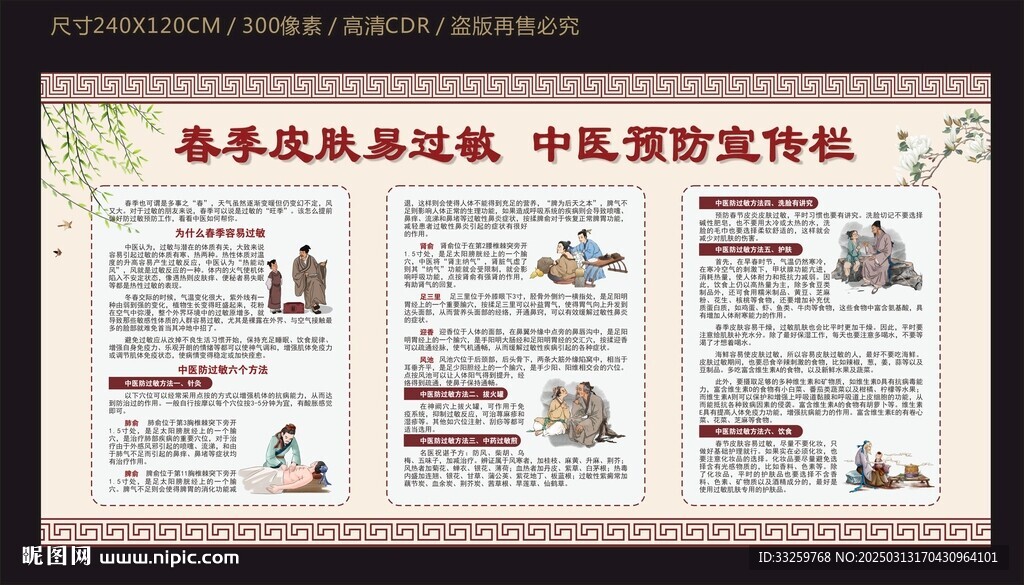 春节皮肤病中医防治宣传栏