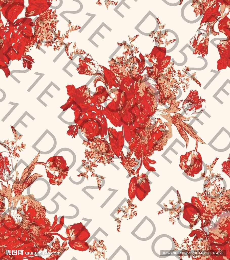 小碎花 手绘花 水彩花 渐变花