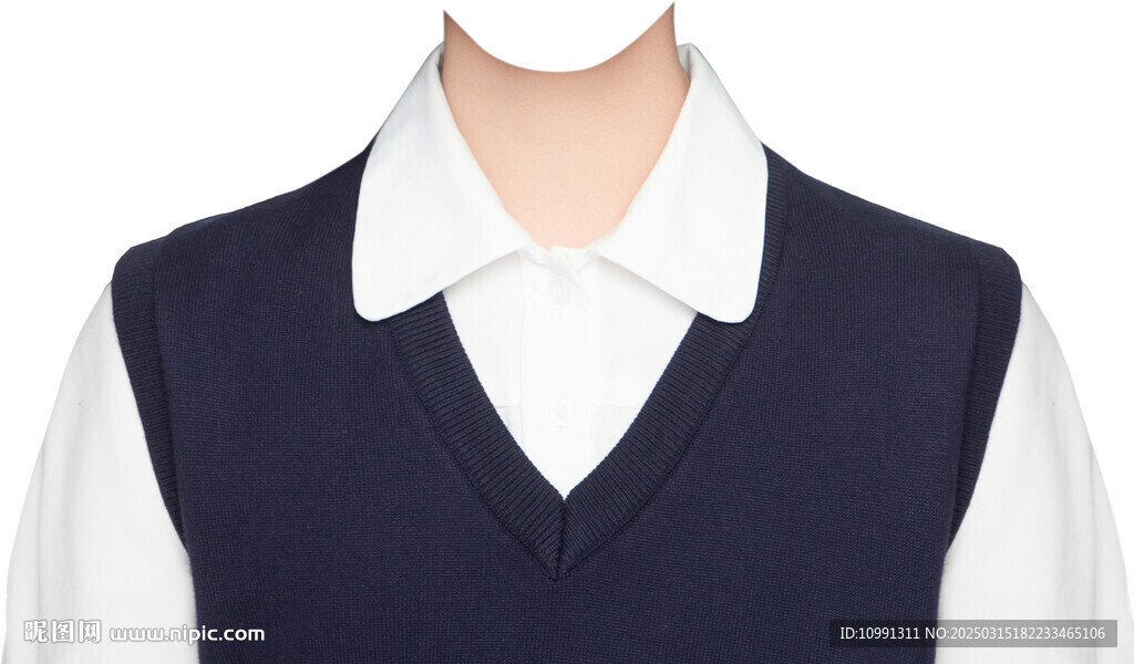 女孩衣服马甲证件照衣服素材
