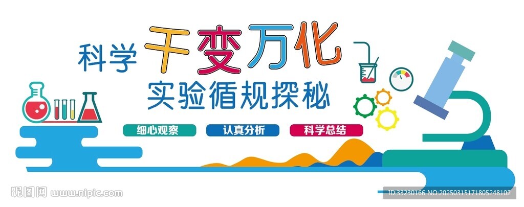科学实验室科普学校科学室文化墙