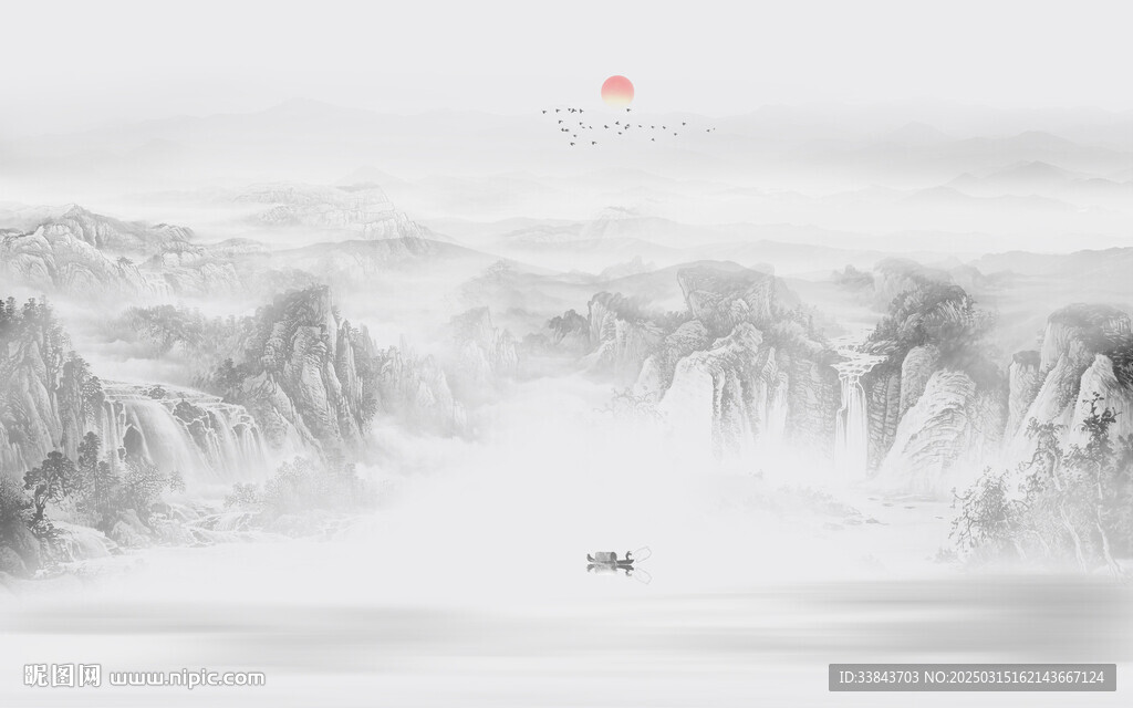 禅意水墨山水