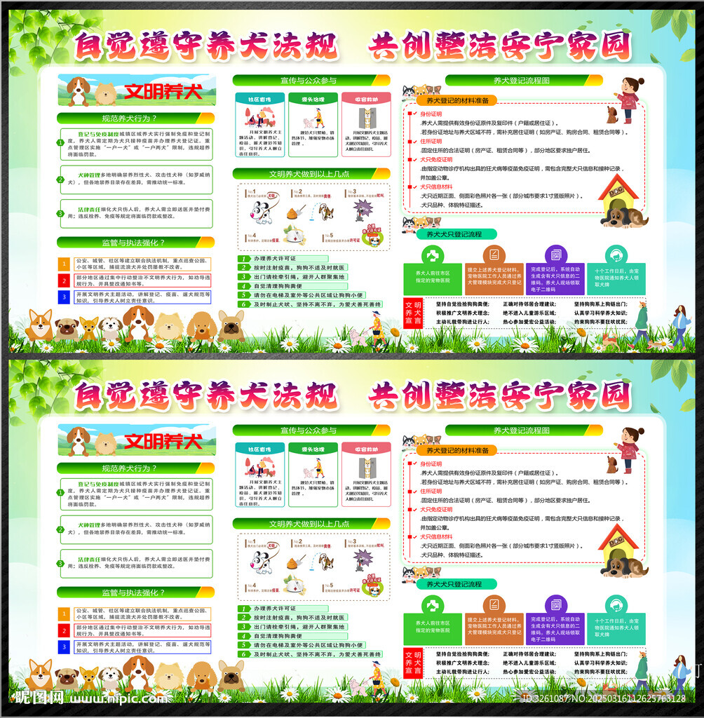 文明养犬展板