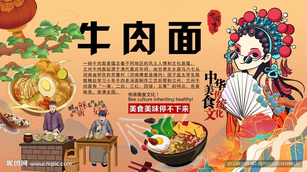 牛肉面背景墙