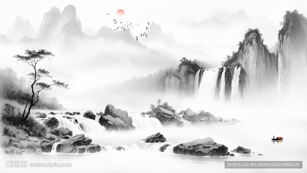 新中式意境山水画