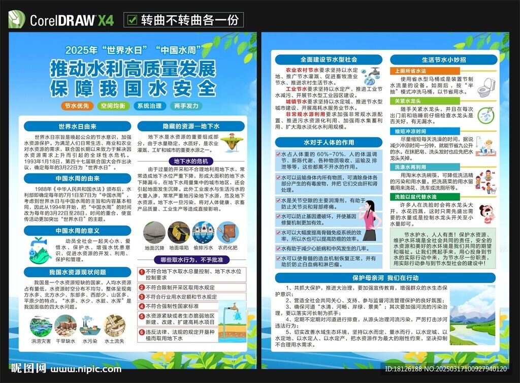 2025世界水日中国水周宣传单