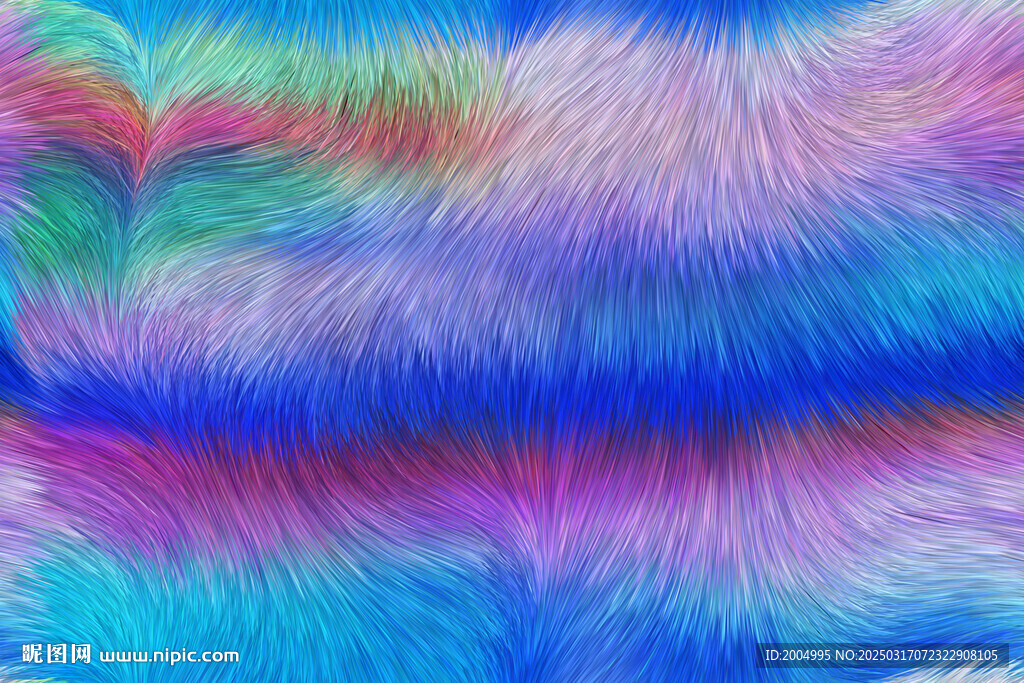 彩色毛发纹理