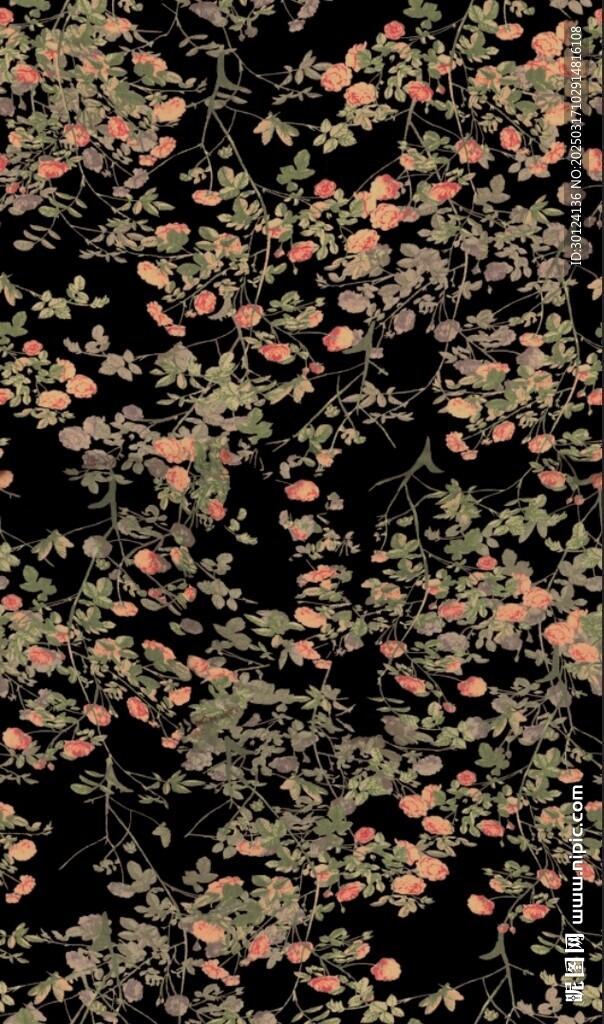 小碎花  树枝花  玫瑰花