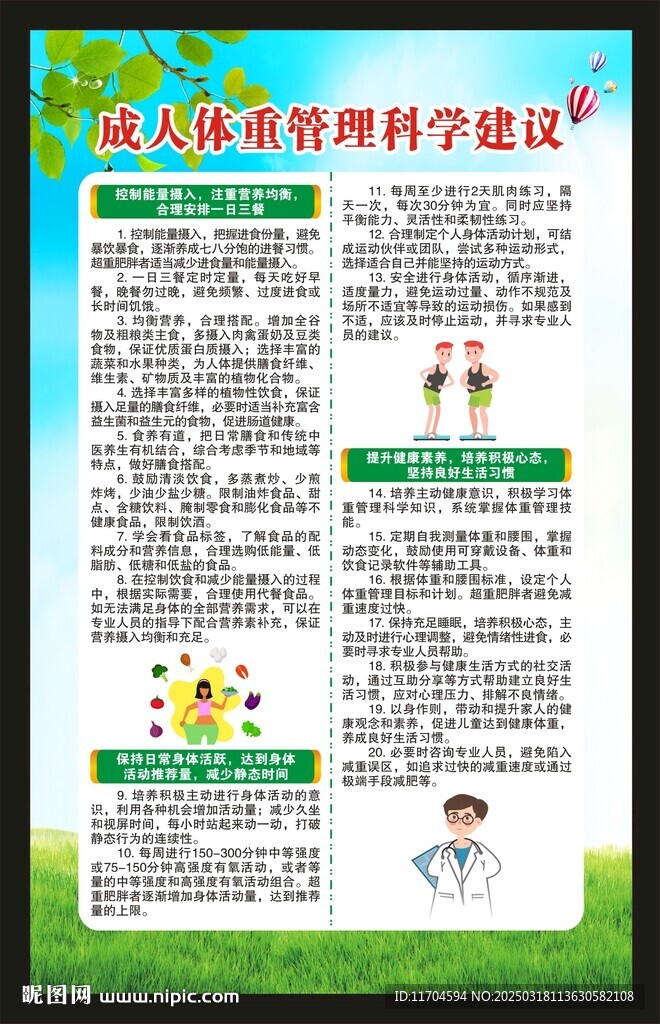 体重管理海报