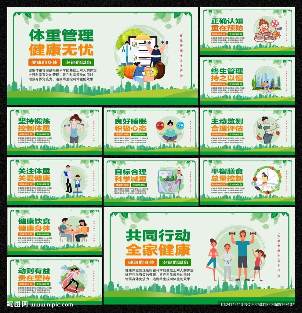 体重管理年宣传展板