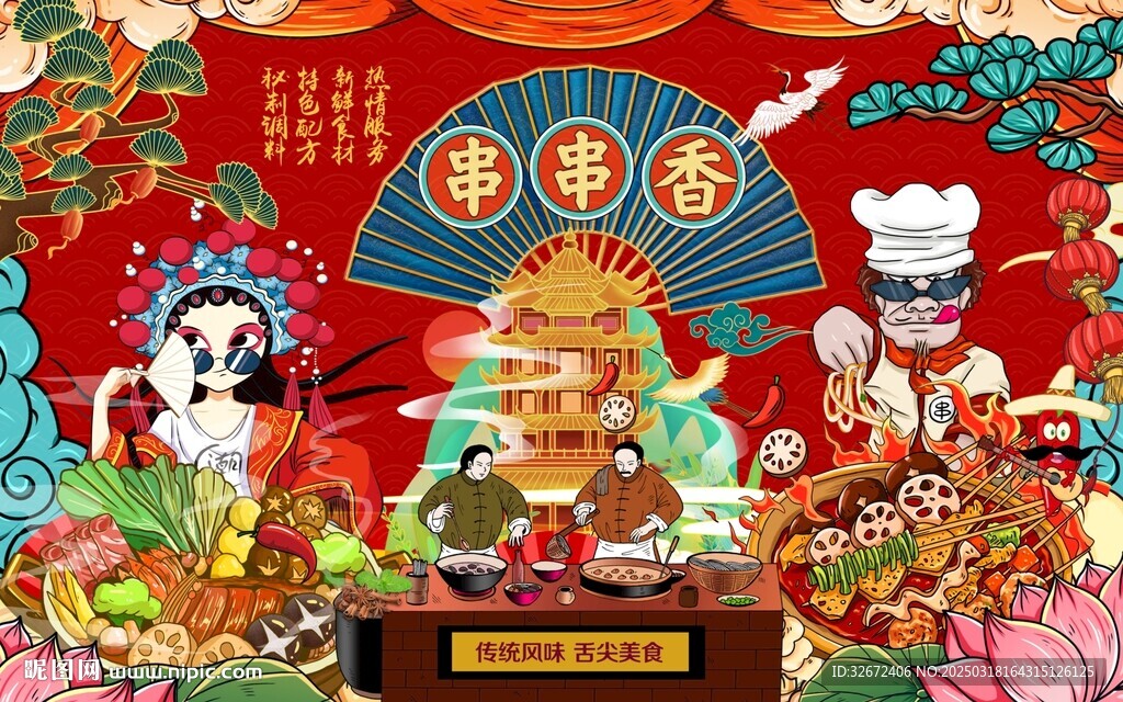 串串香展板图片