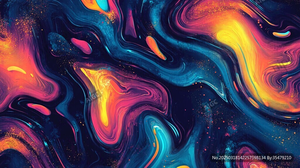 色彩斑斓的抽象画