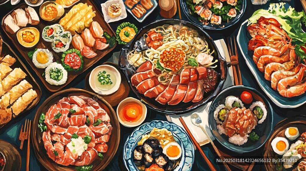 美味佳肴的盛宴
