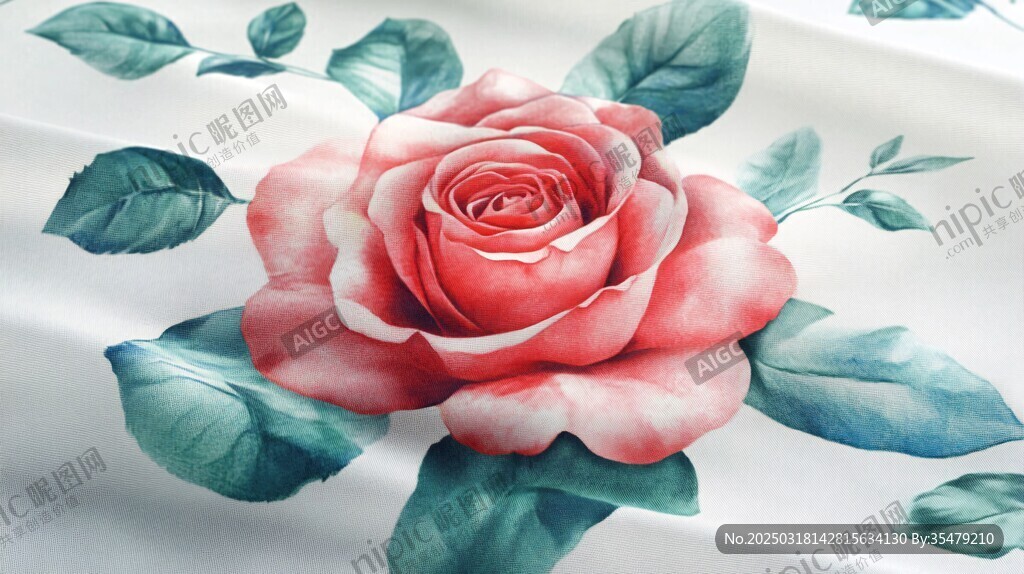 绚烂玫瑰 绿叶环绕