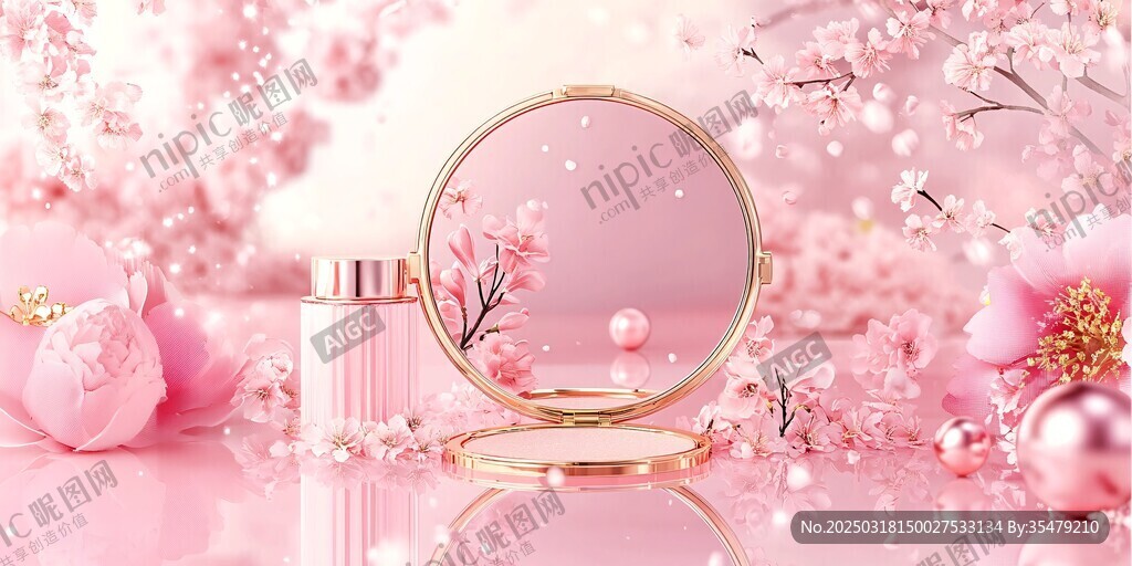 粉色樱花化妆品系列