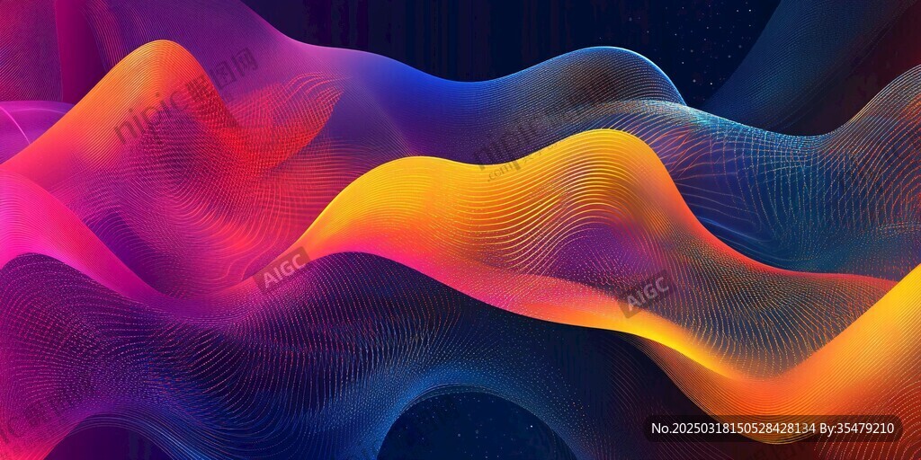 抽象的数字波浪