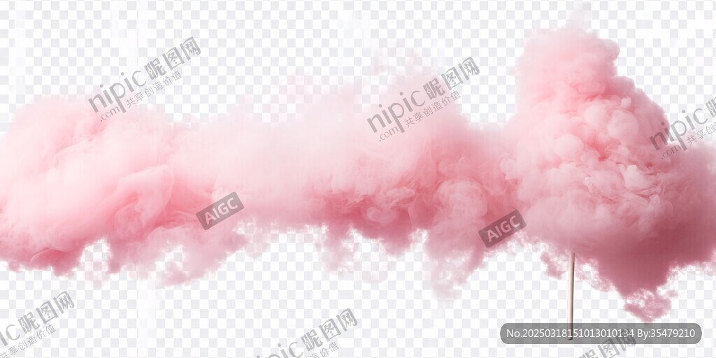 粉色棉花糖云朵