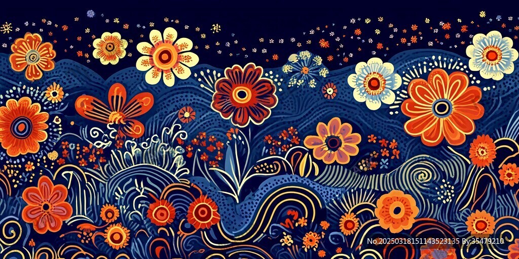 夜幕下的花海