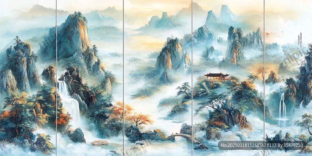 山水画中的仙境