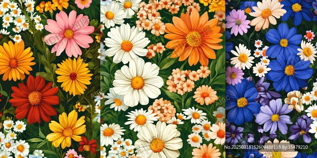 多彩花卉图案