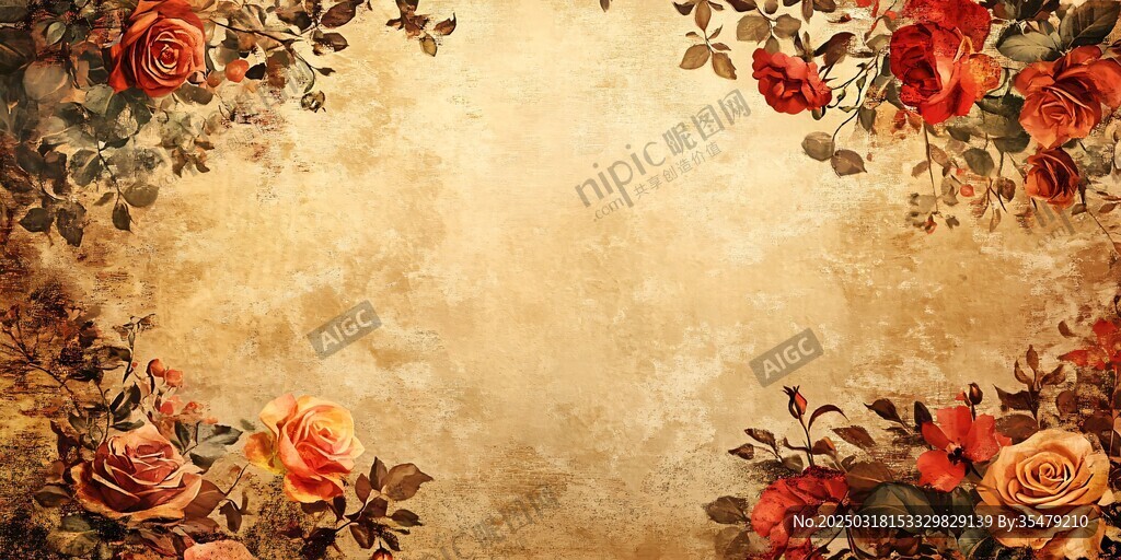 复古花卉壁纸
