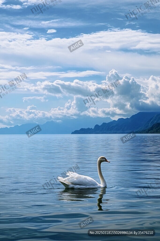 云端之上的天鹅