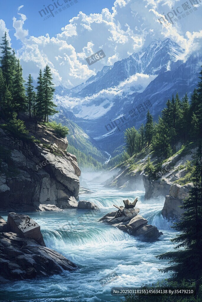 山谷中的湍流