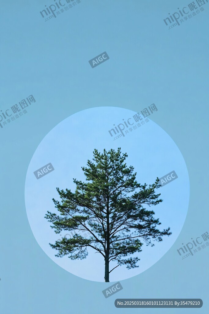 孤独的松树