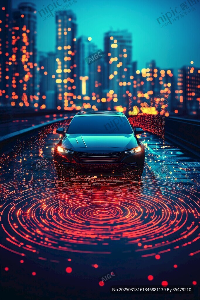 未来城市中的智能汽车