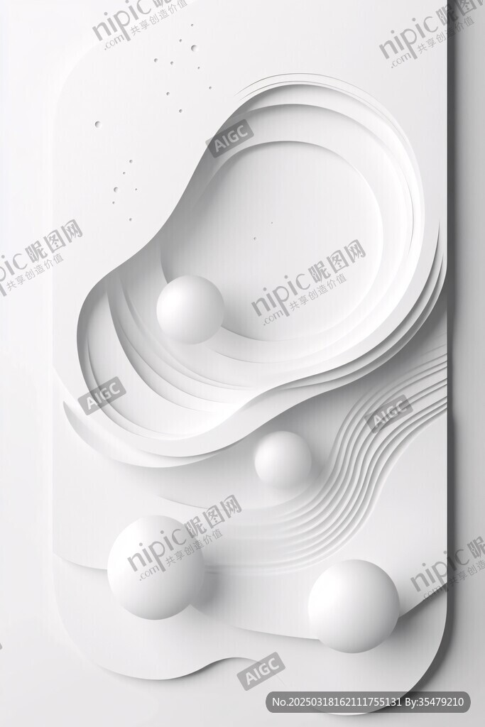 抽象白色几何构成