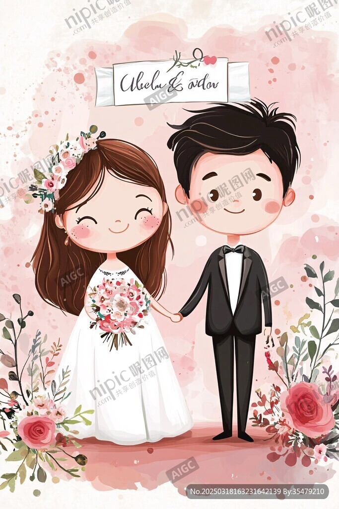 婚礼卡通形象
