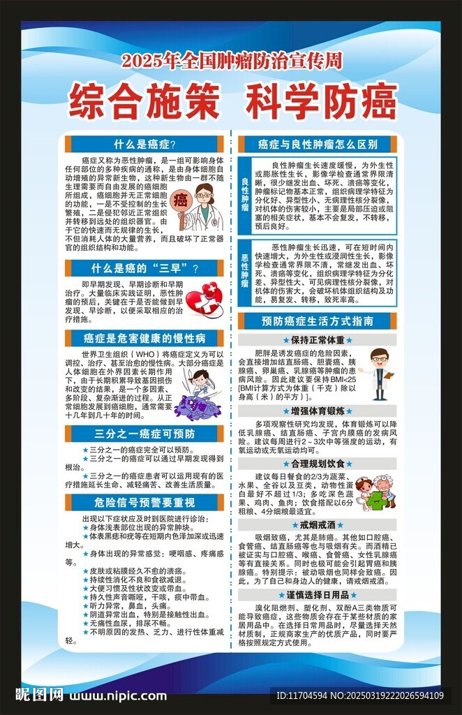 全国肿瘤防治宣传周海报