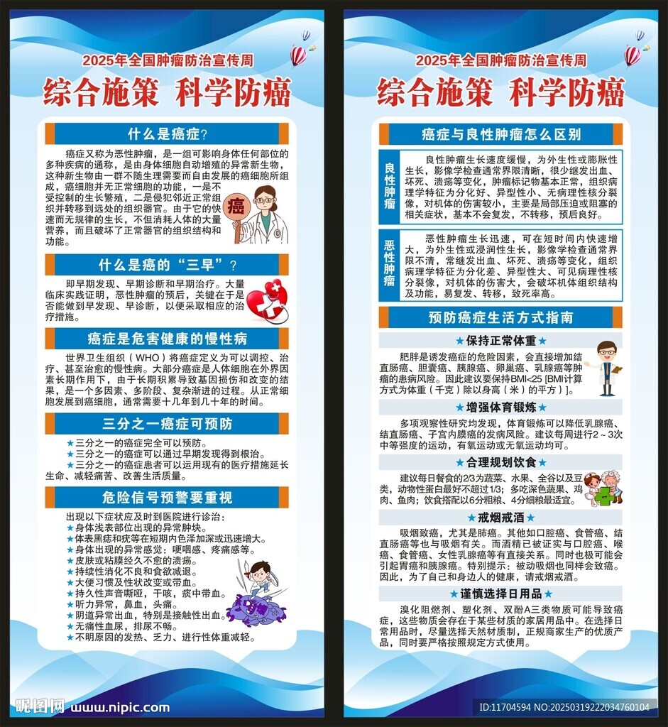 全国肿瘤防治宣传周展架