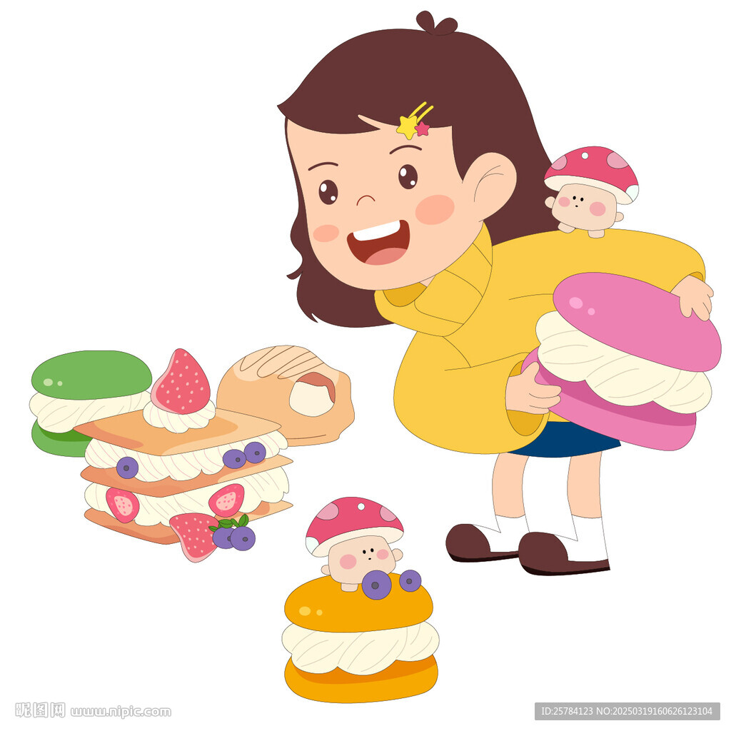 节日庆祝彩色蛋糕马卡龙