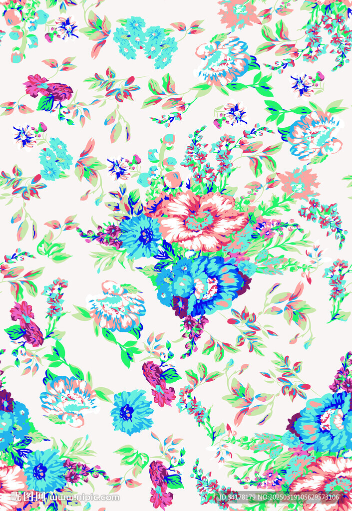色块花