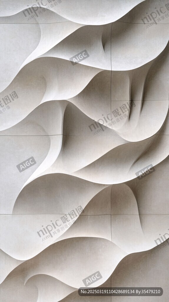 抽象波浪纹理墙面
