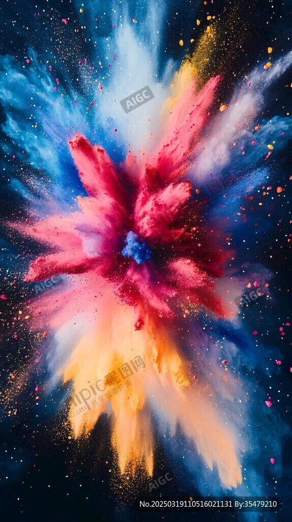 彩色粉末爆炸